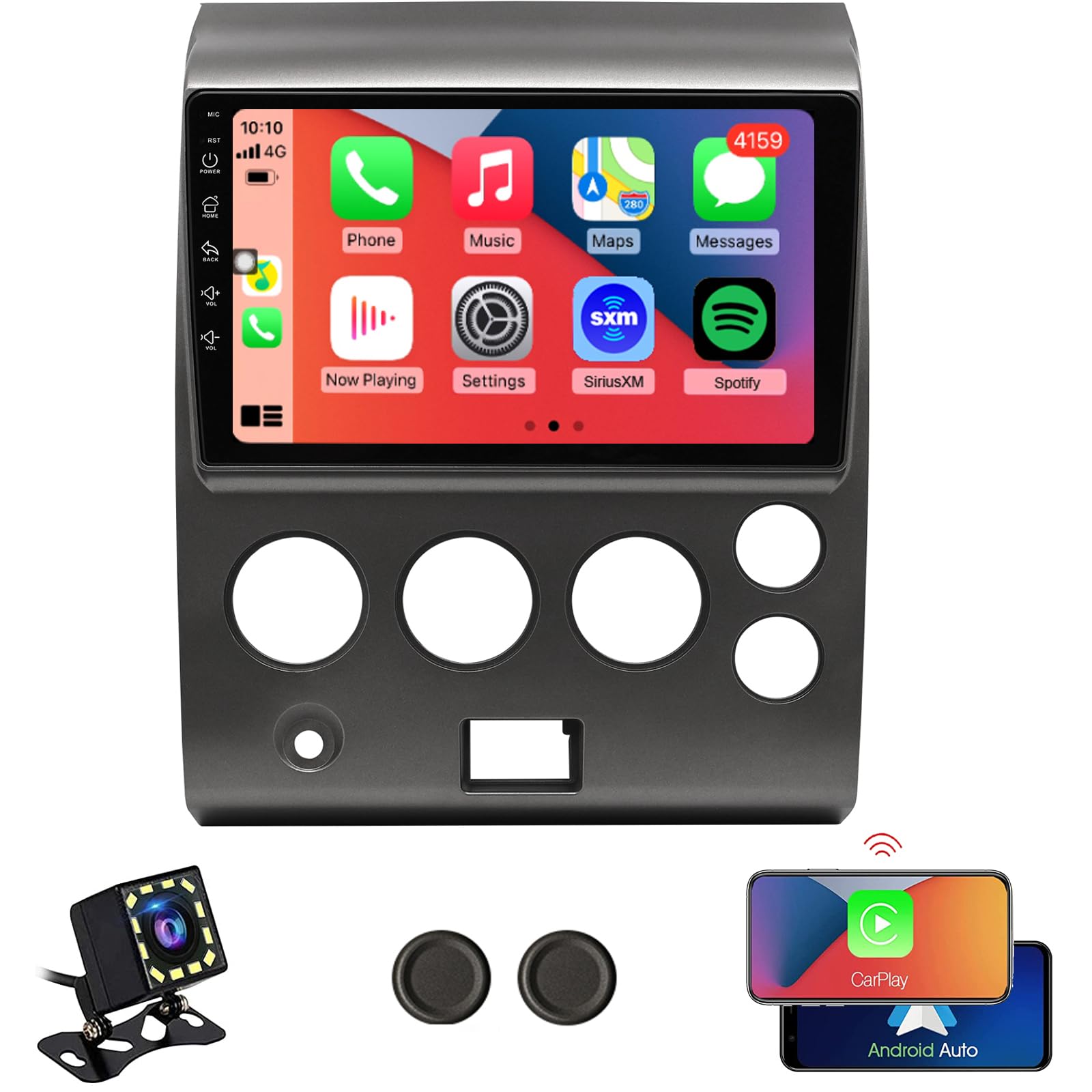 QLED Screen 8-Core CPU Radio Upgrade for Nissan Titan 2004 2005 2006 2007,CarPlay Android Auto Ready,Steering Wheel Control,Free Back Camera