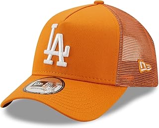 New Era 9FORTY L.A. Dodgers A-Frame Trucker Cap - MLB League Essential - Orange-White
