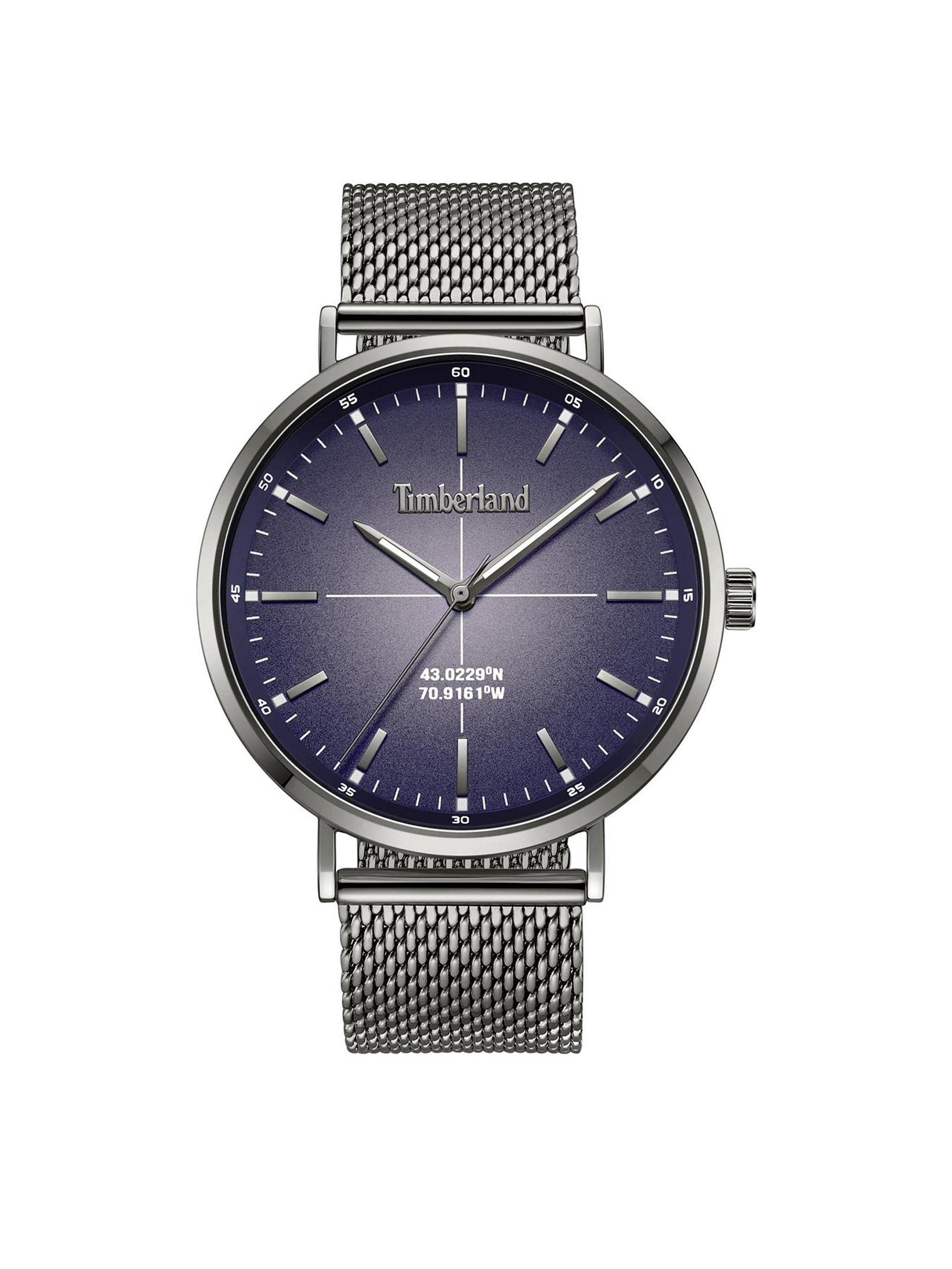 Timberland Rangeley Men's Silver Watch with Steel Strap Case Diameter 42 mm TDWGG2231104, Silver, Modern