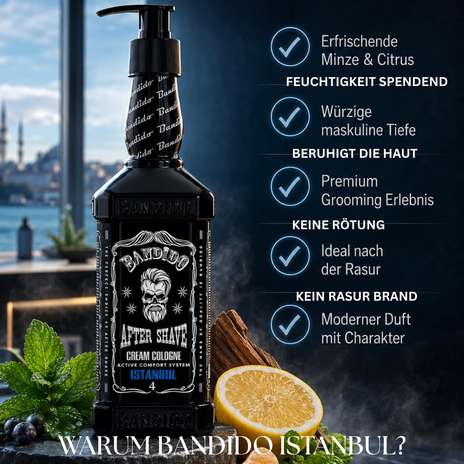 Bandido After Shave Cream Cologne Lotion Men 350 ml balsam męski po goleniu na mokro pielęgnuje i chłodzi balsam do pielęgnacji skóry wrażliwej (sport)