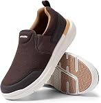 FitVille Hommes Chaussures de marche large glissade sur les chaussures pour hommes Extra large Casual Mocassins d'affaires avec le soutien Arch léger Orthopédique non sneakers