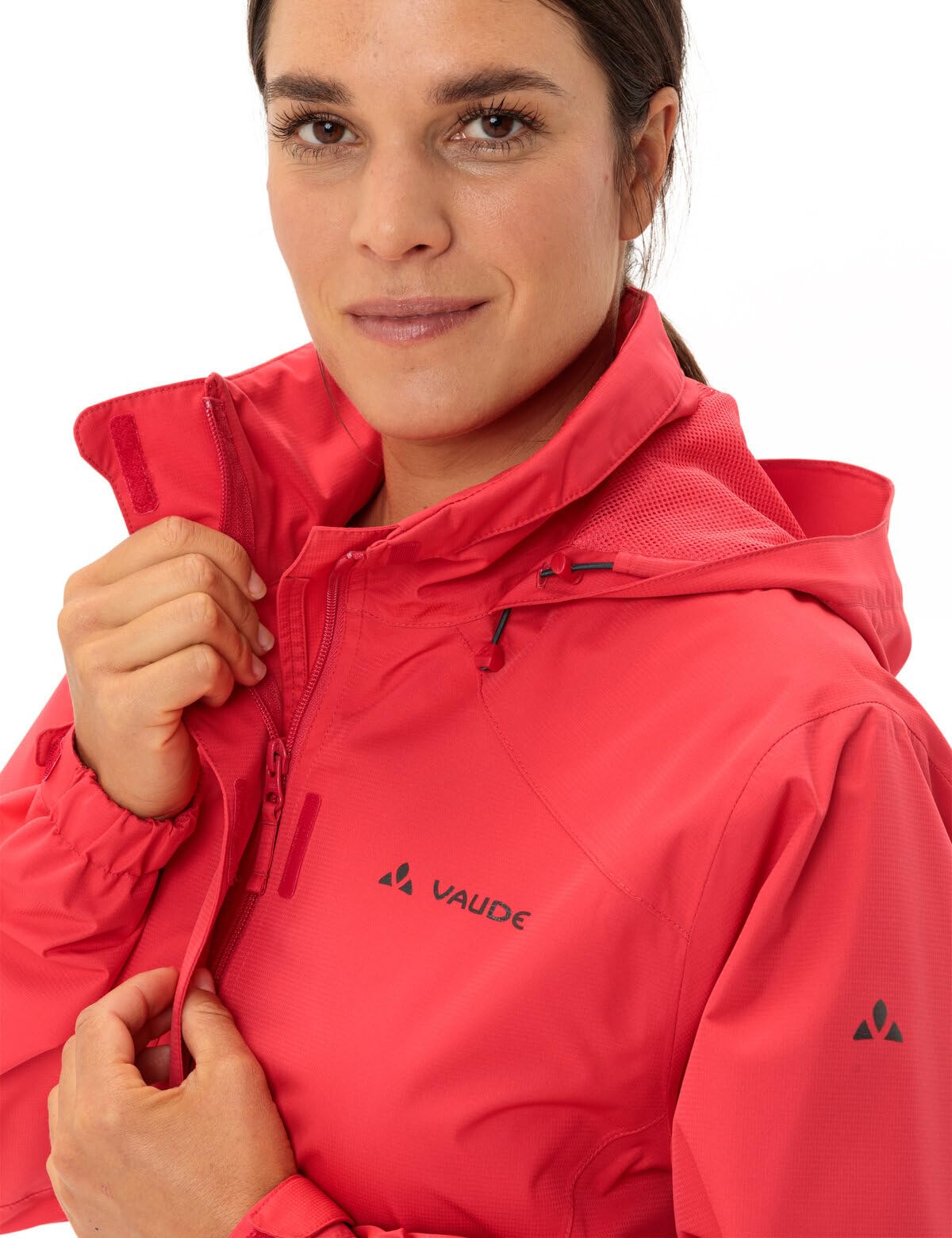 VAUDE Escape Bike Light Regenjacke Damen – Gefütterte Regenjacke mit 2-Lagen Membran, reflektierende Jacke wasserdicht 412g