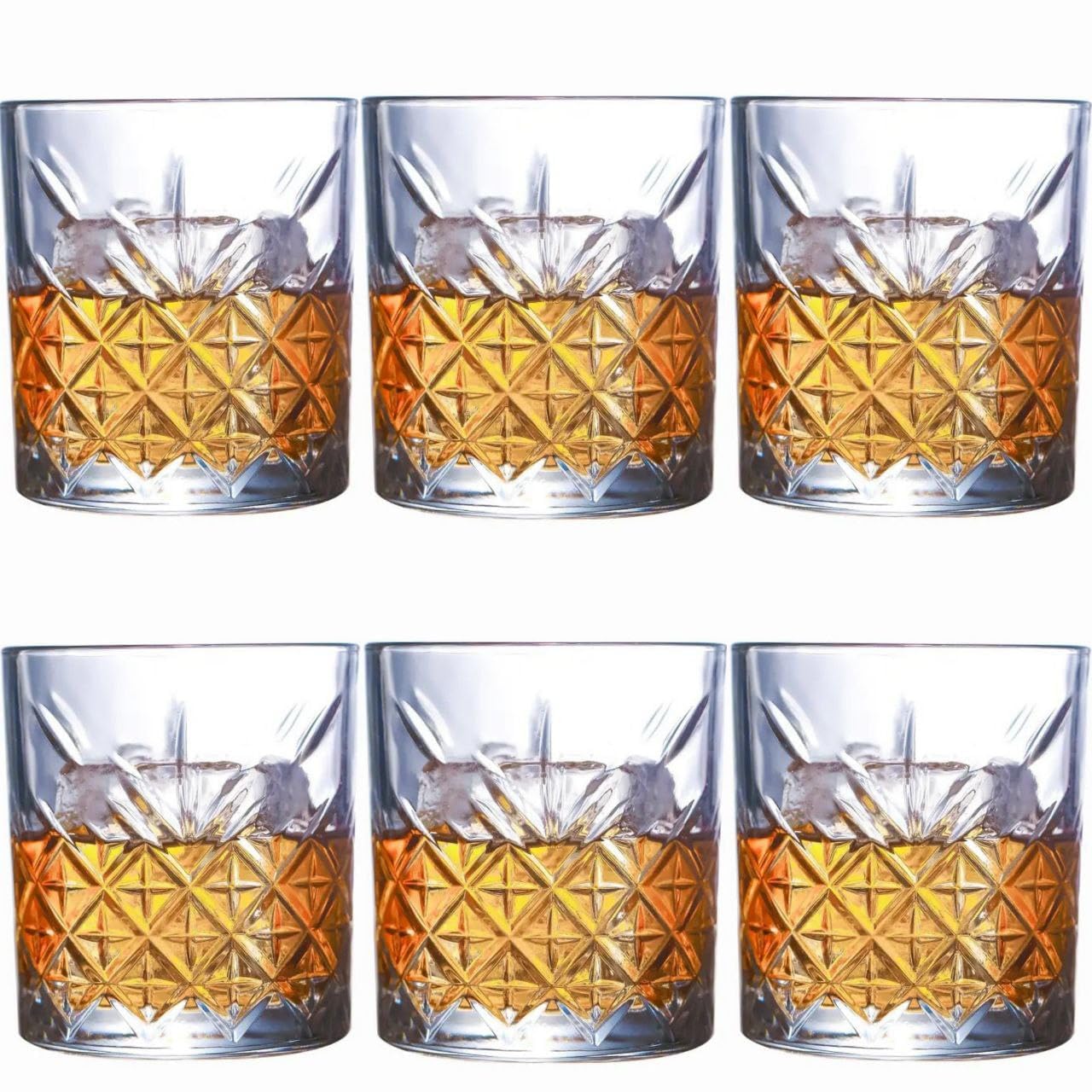 Heavy Whiskey Glasses - Set of 6 for Bourbon & Scotch -21