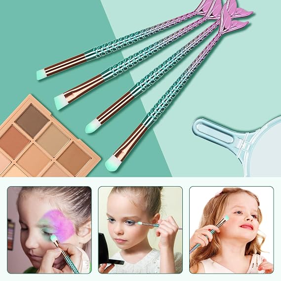 Makeup Brush Set 10Pcs Eye Makeup Brushes, Eyeshadow Concealer Eyeliner Brow Blending Brush Tool