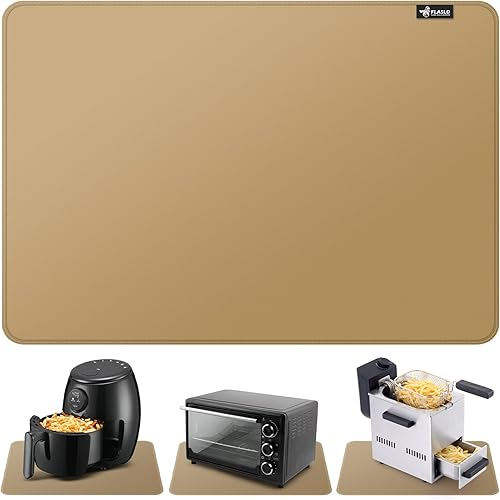 FLASLD Alfombrilla resistente al calor para freidora de aire, alfombrillas de silicona ignífugas para encimera de cocina, protector de encimera,