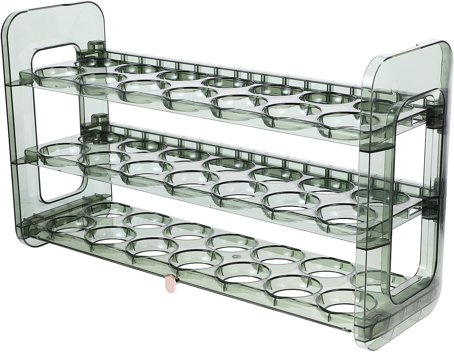 Large Capacity Egg Holder for Refrigerator Fridge Egg Tray with Multi-grid Design Suitable for Kitchen and Organization