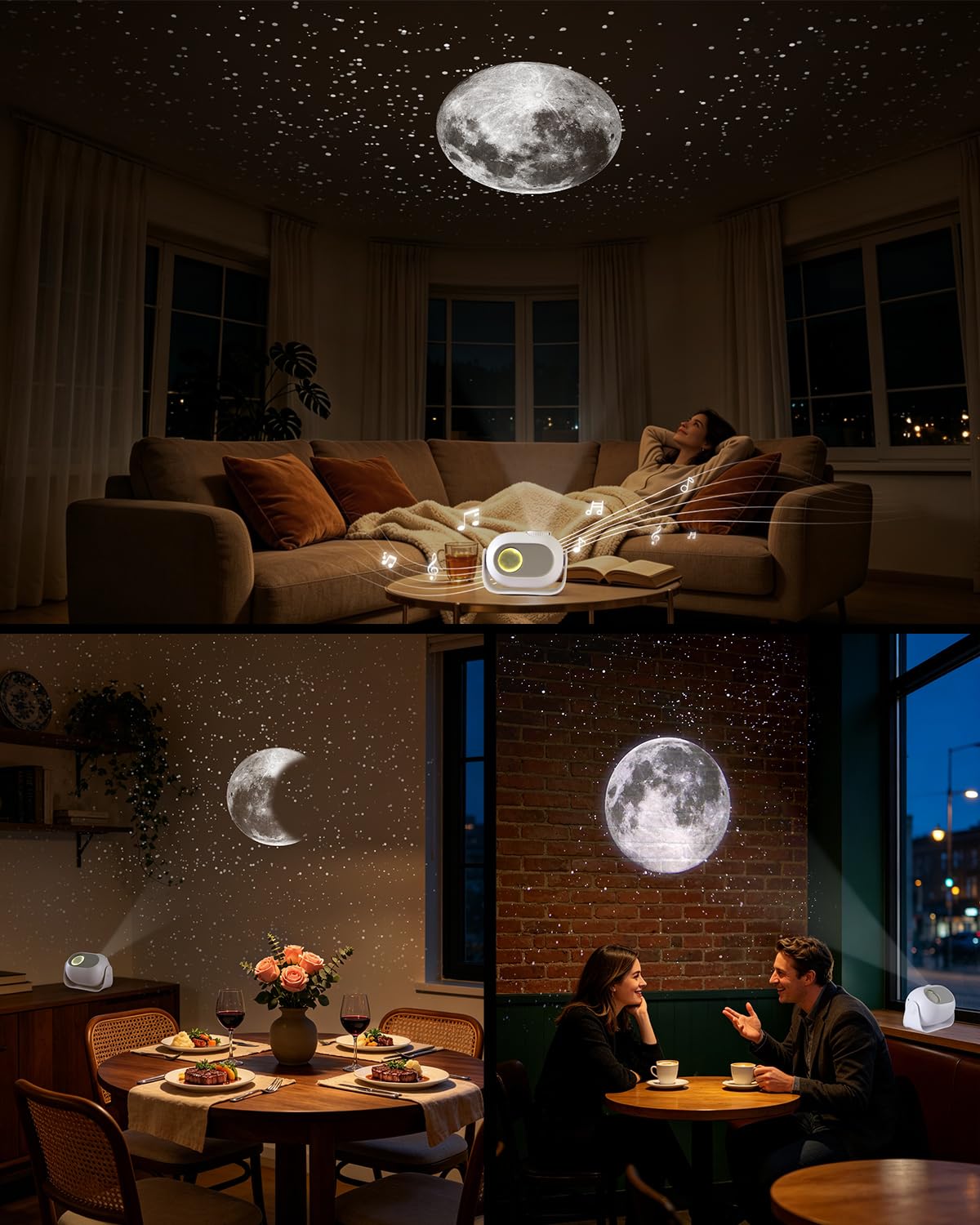 YISUN Mondfinsternis-Sternenhimmel Projektor, Decken Sternenprojektor