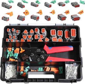 232PCS Deutsch Connector Kit Ratcheting Wire Crimper Tool