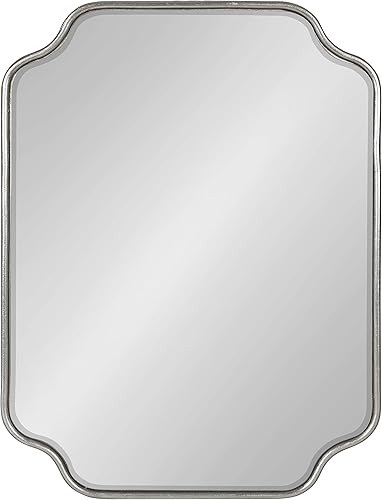 Miniatura 4 de Kate and Laurel Plumley Glam - Espejo de pared festoneado, 18 x 24 pulgadas, plateado, espejo de transición para decoración de pared