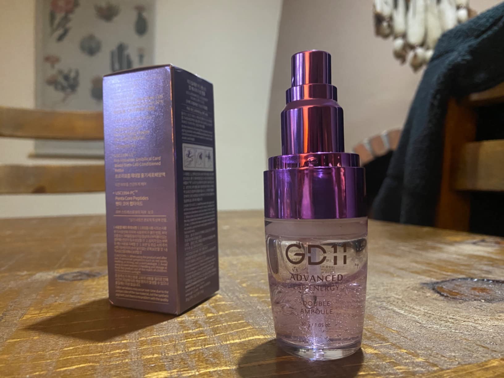 GD11 Advanced Lab Energy Double Ampoule 1.01 fl.oz | Anti-aging Facial Serum with Stem Cell Extract and Hyaluronic Acid | Hydrating Serum for Skin Regeneration | Restore Elasticity and Reduce Wrinkles