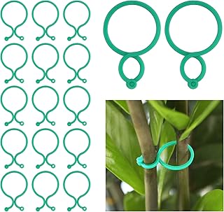 KINGLAKE GARDEN Plant Support Clips,100 Pcs Plant Twist Clip Ties,Vegetables Tomato Vine Flower Clips Plant Locks for Securing Plants