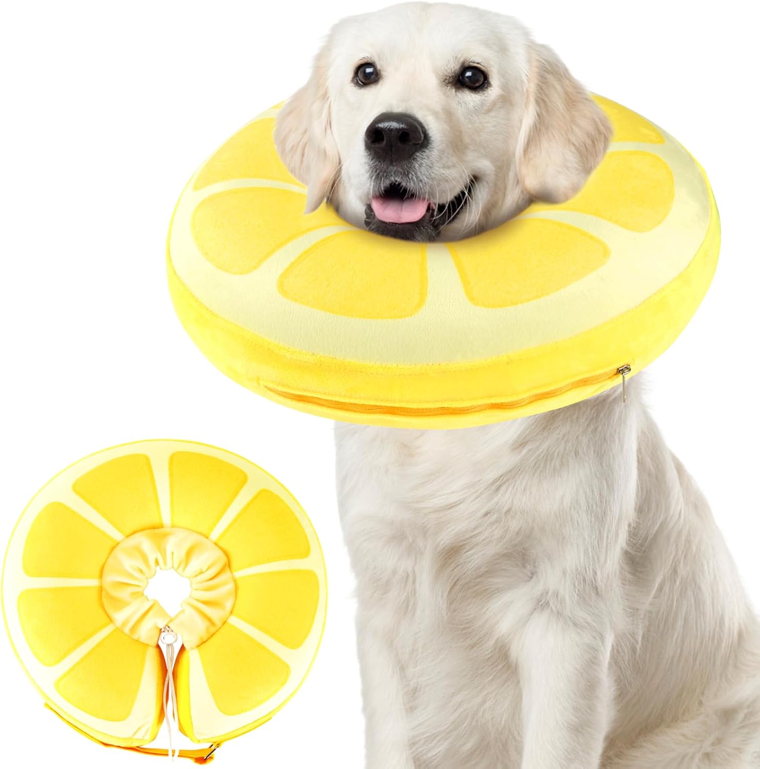Inflatable Dog Cone, Protective Inflatable Collar for Small Dogs,Soft Adjustable Pet Cone Alternative After Surgery for Wound Healing and Prevent from Biting or Scratching