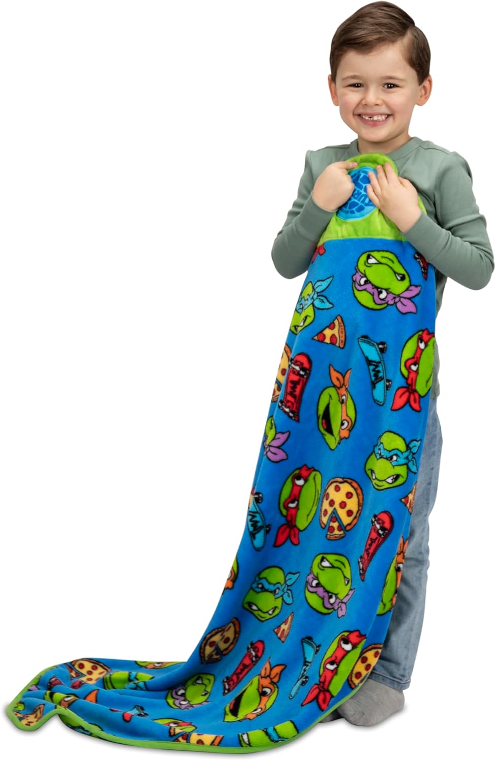 Teenage Mutant Ninja Turtles Musical Warm, Plush, Throw Blanket - Extra Cozy and Comfy for Your Toddler, Blue - Image 6