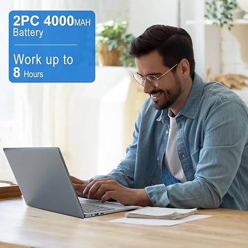 Miniatura 7 de Celeron N3350 - Portátil ultraligero de 14 pulgadas para estudiantes y negocios, 6 GB de RAM, 256 GB de almacenamiento, pantalla IPS de 14 pulgadas,