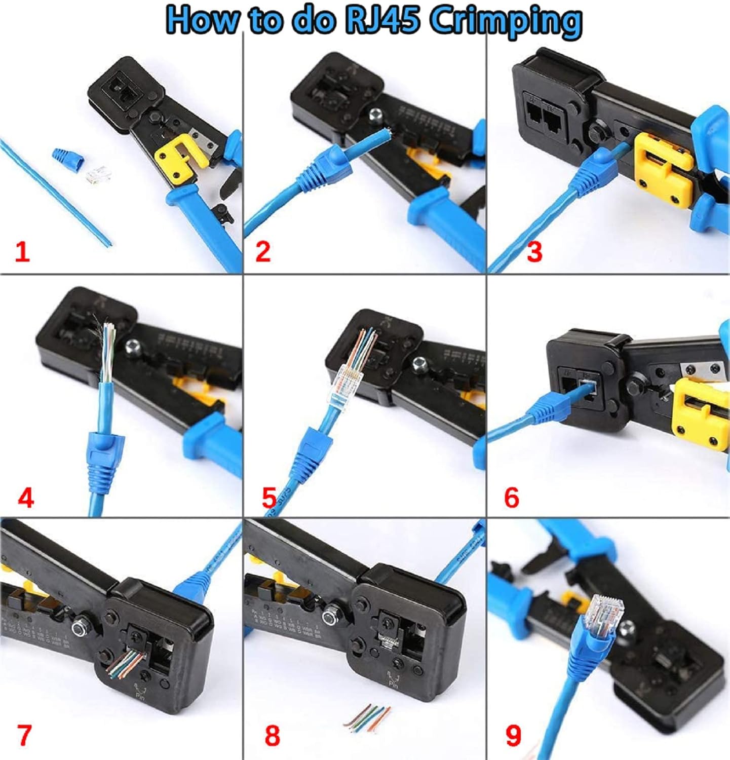 Evertech Network Cable Crimping Tool RJ45 Connector Network Wire Crimper