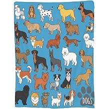 Fleece Throw Blanket for Couch - Cute Dog Soft Fuzzy Cozy Blankets Warm Lightweight Flannel Throws for Bed, Sofa, Travel, All Seasons 60"x50"