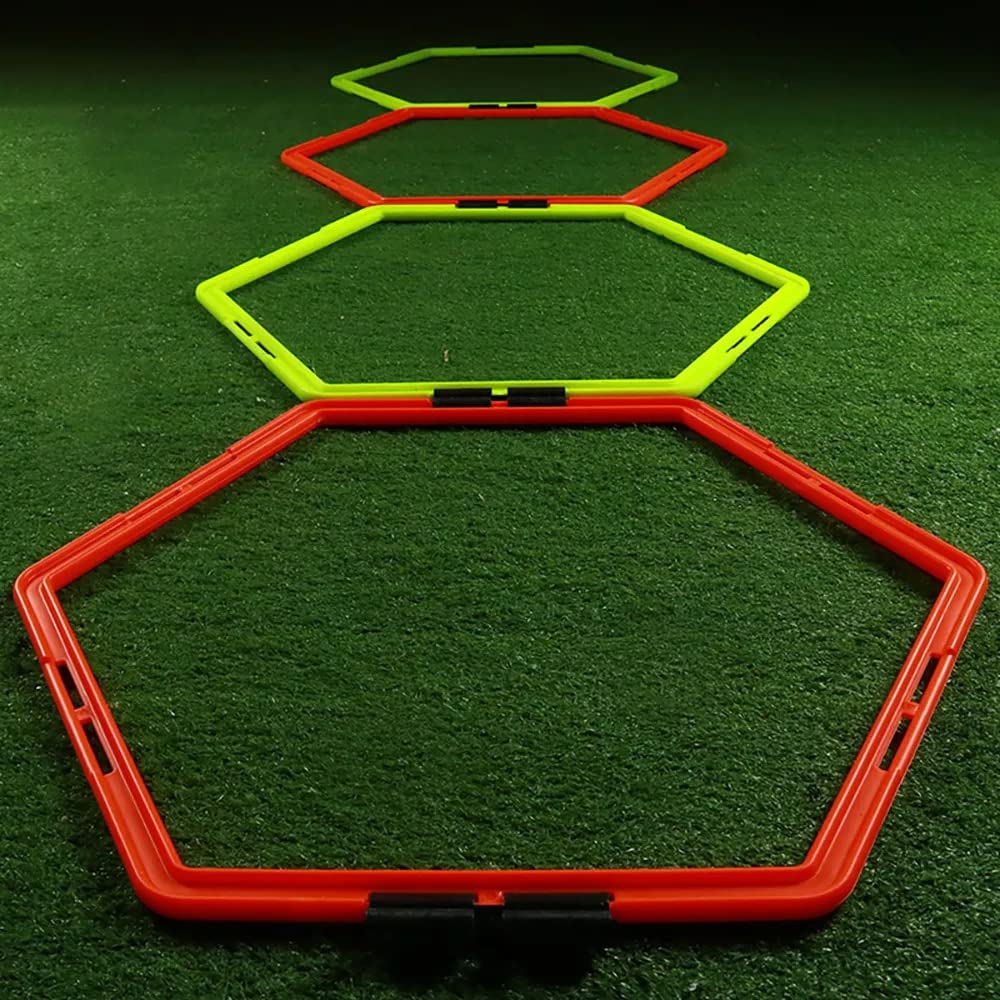 Speed Agility Hexagon Rings Training Ladder Set Football Agile Circle Soccer Hex Speed Agility Rings 10pcs set 55CM
