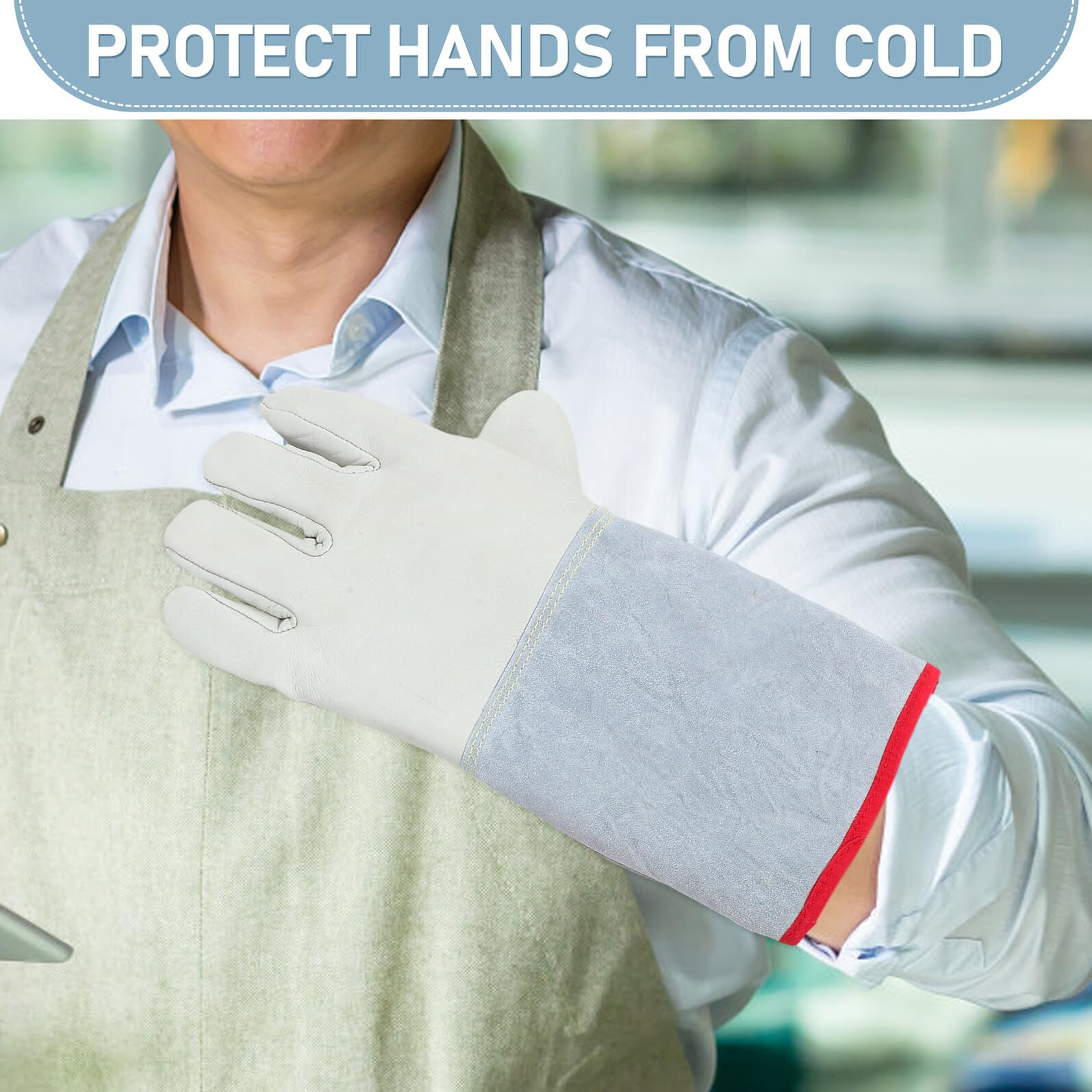 Guantes Térmicos Resistentes Impermeables para Trabajo Congelador Protección Antideslizante para Hombres Guantes Cálidos para Manipulación Frío Uso Exteriores Invierno