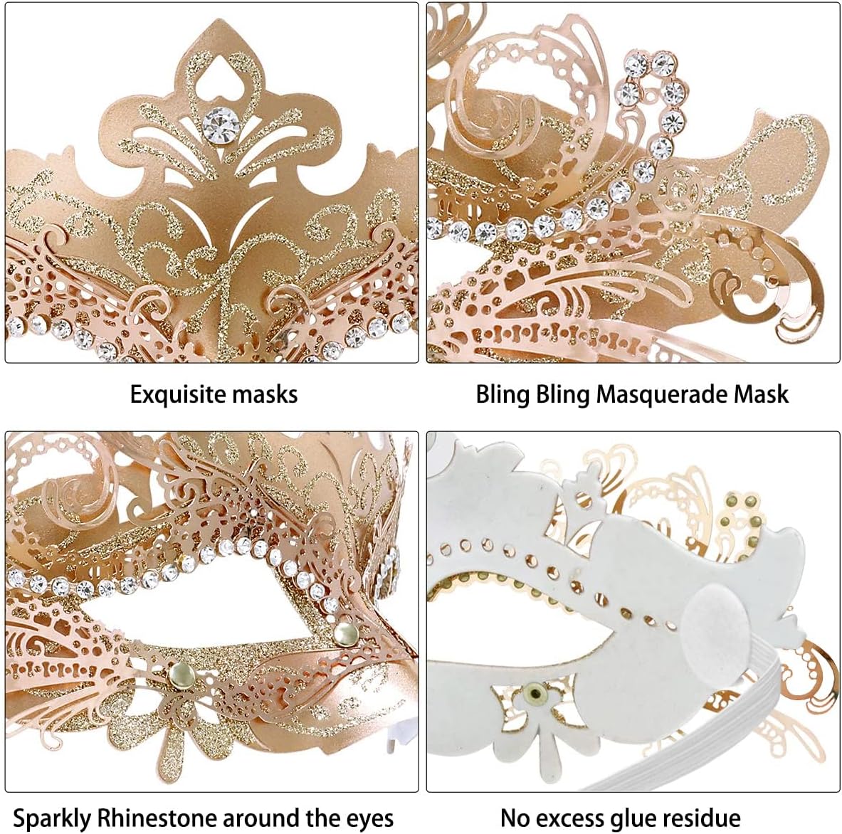 Coddsmz Couple Masquerade Mask Set - Venetian & Mardi Gras Mask for Women & Men - Image 3