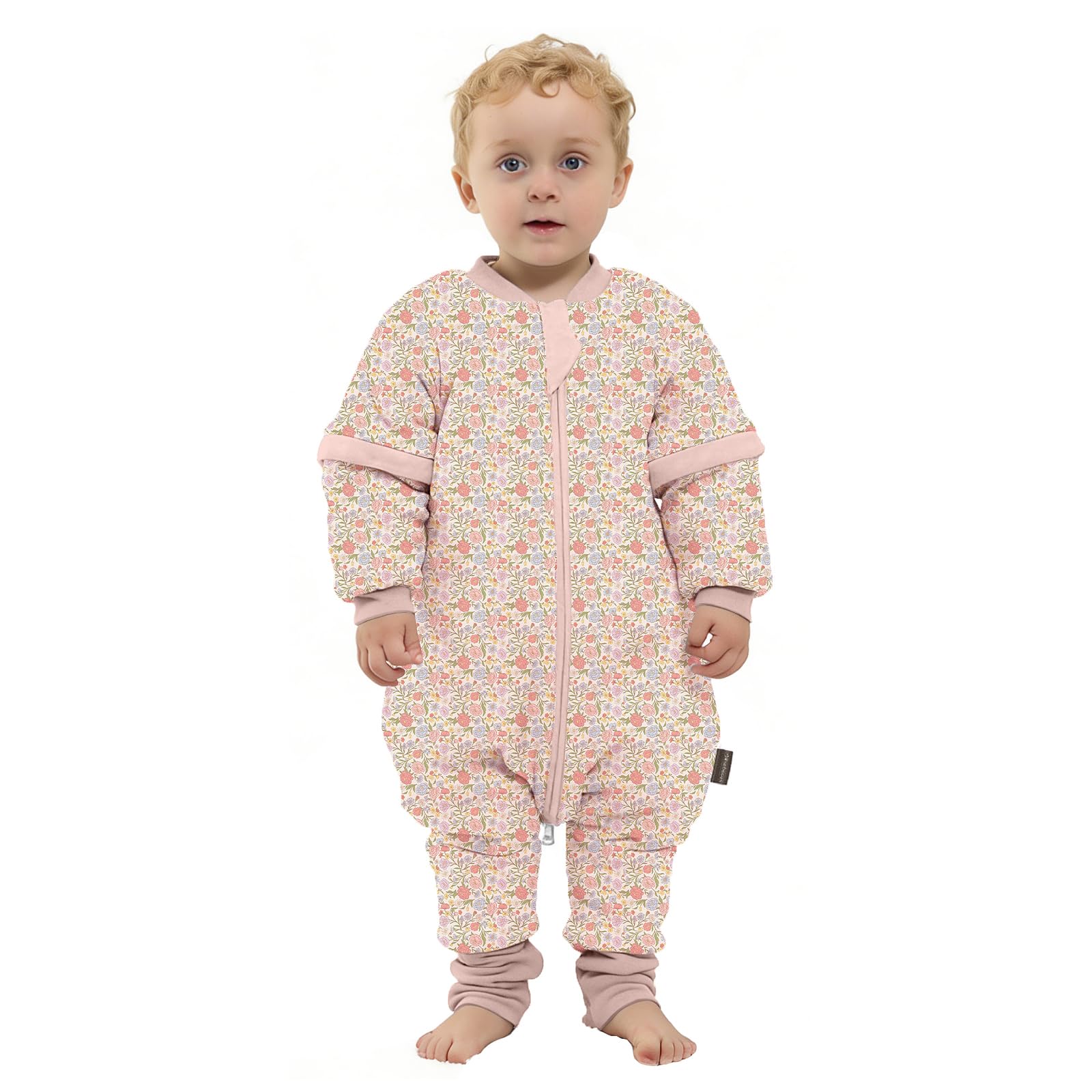 Mosebears Baby Sleeping Bag, 2.5 TOG baby sleep sack with Legs,Warmly Lined Winter Sleeping Bag with Removable Sleeves(3-4 Years(baby height 95-105cm))