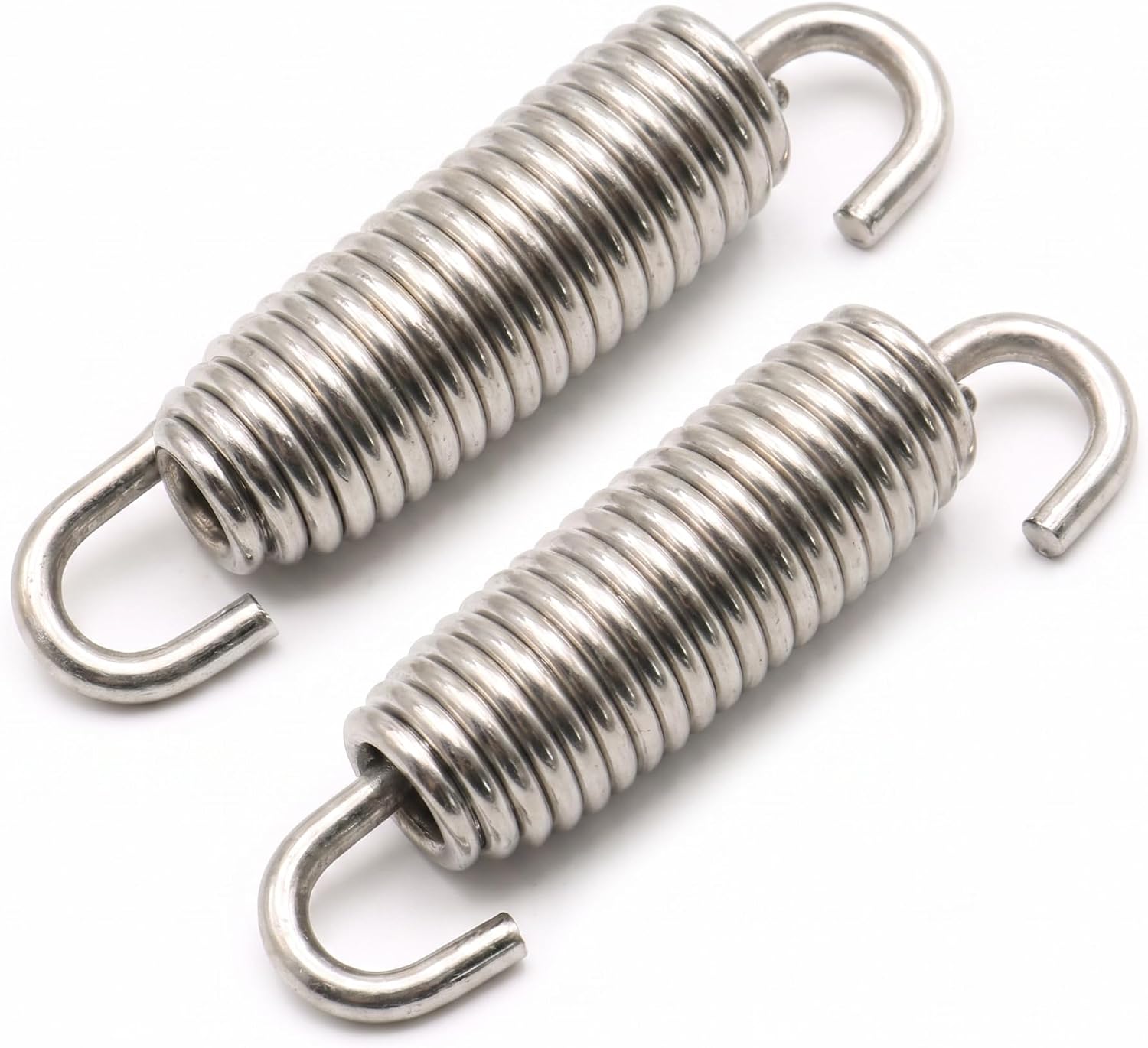 2 PCS Exhaust Pipe Spring, 40-60mm Stainless Steel Motorcycle Exhaust Spring Hook with Swivel Design, Universal Vibration Reduction Exhaust Spring, Universal for Most Motorcycles (Blue)