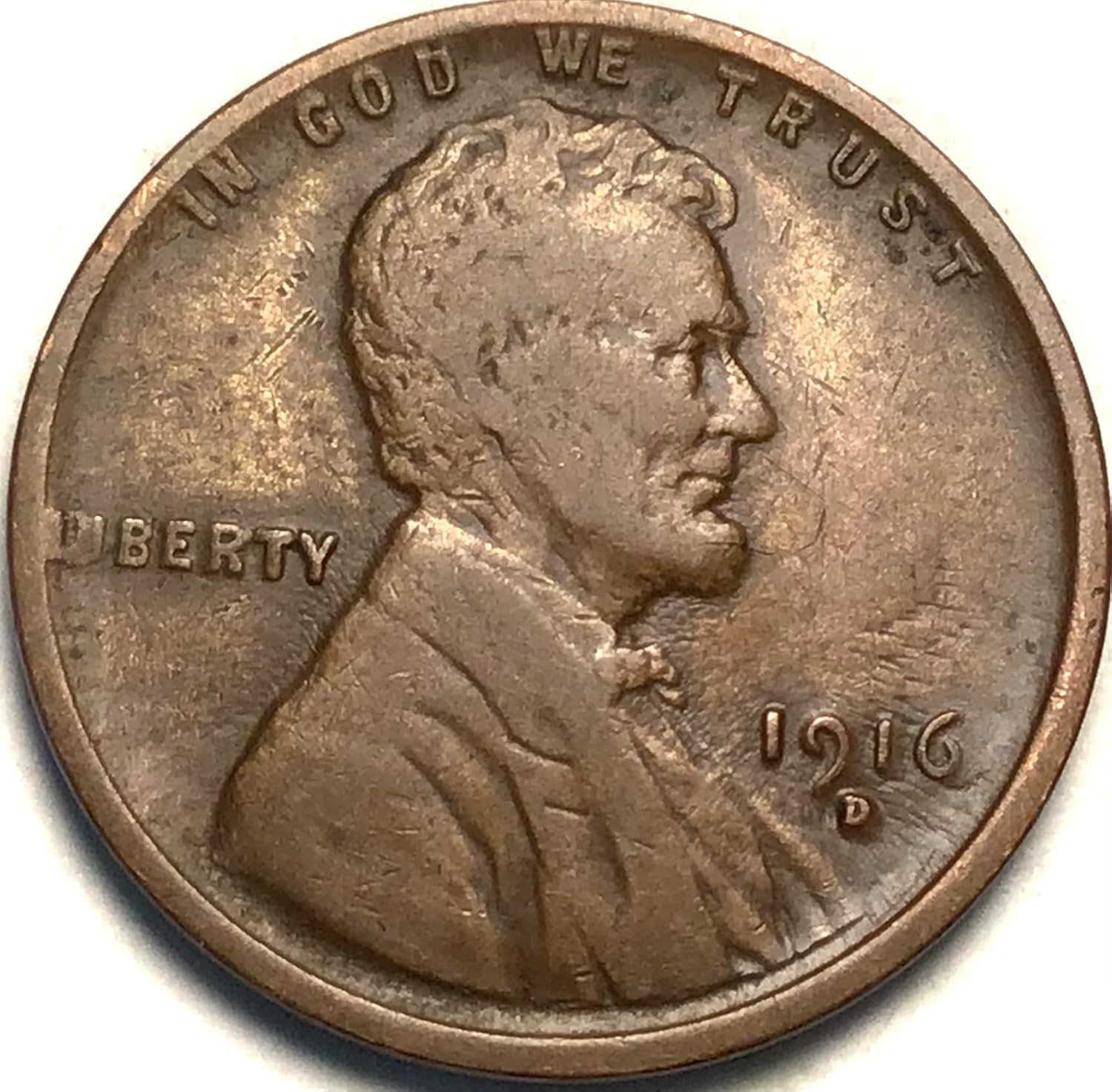 1916 D Lincoln Wheat Cent Penny Seller Fine Thumbnail