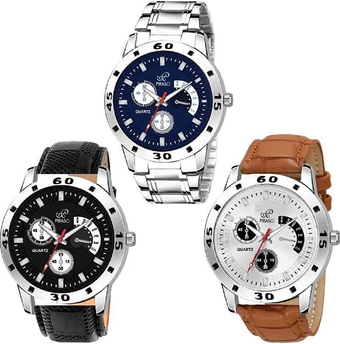 Analogue Mens Watch (Multicolored Dial) (Pack of 3) Strap Chain (B08SL6WWV8) Amazon Price History, Amazon Price Tracker