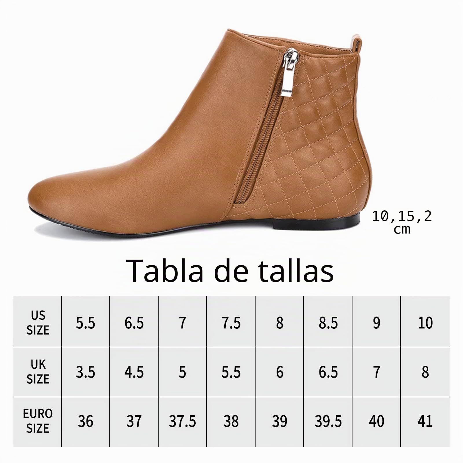 MaxMuxun Botines Planos Cremallera Suede Chelsas Mujer Tobillo Botas
