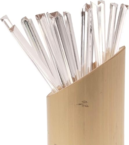 Miniatura 7 de BambooMN Marca púa de plástico prisma triangular de 4.5 pulgadas (4.5in) - 1000 piezas - rojo