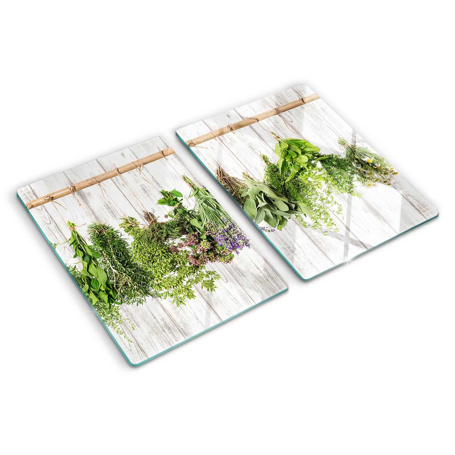 Planche à découper en verre trempé 2x40x52 cm motif Corde végétale