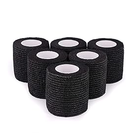 SEADESKY Camouflage Tape Wrap 5CM x 4.5M Camo Form (Pack of 6) (Black Camo)