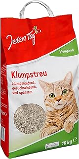 Jeden Tag Katzenstreu 10kg | Klumpend und Geruchsbindend & Hohe Saugkraft | für langanhaltende Frische und Sauberkeit | Hergestellt aus natürlicher Tonerde product image