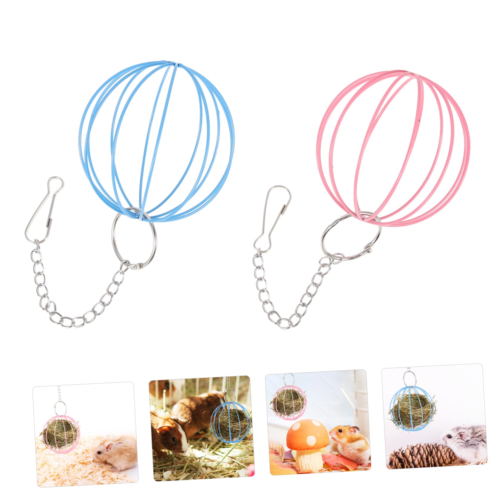 VANZACK 10piezas Pelota De Alimentación para Conejos y Pequeños Roedores De Comedero Colgante para Hámsters Chinchillas y Otros Animales Pequeños Material De Resistente y Estructura