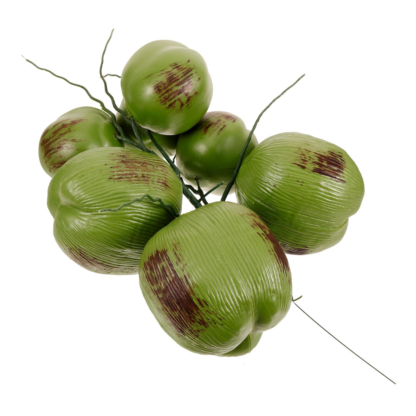 HOLIDYOYO 1 Bunch Artificial Coconut Lifelike Fake Coconut Simulated Food Model Green Fake Fruit for Hawaiian Tropical Theme Party Decor