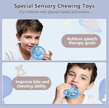 Vibrating Sensory Chew Toy Teething Toys Baby Gifts for Autism