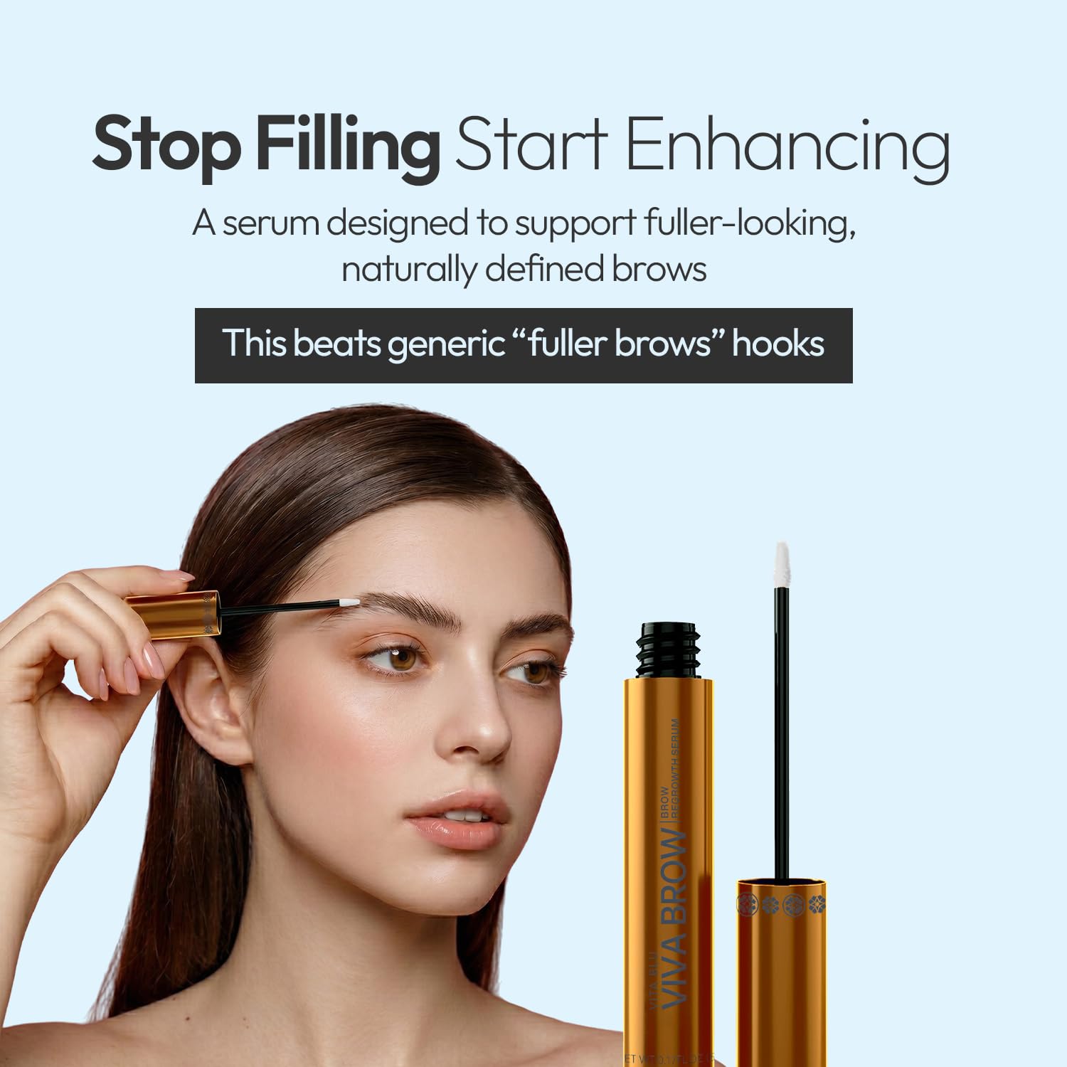 Martinni VIVA Brow Serum, Eyebrow Growth Serum for Thicker Brows, 5ml