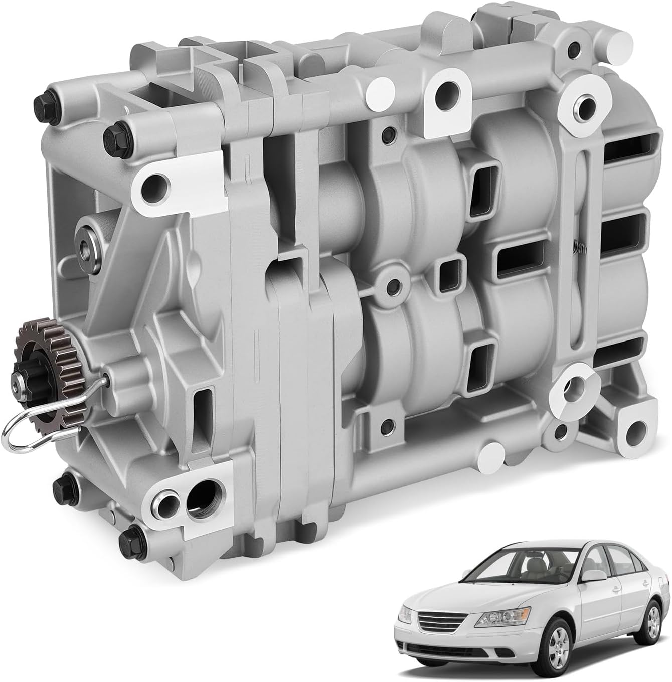 233002G520 Engine Oil Pump Balance Shaft Assembly Compatible with Hyundai Sonata 2009-2015, Azera 2011-2014, Kia Optima 2009-2015, Sorento 2012-2015, 2.0L 2.4L, Replace# 23300-2G520 23300-2G510