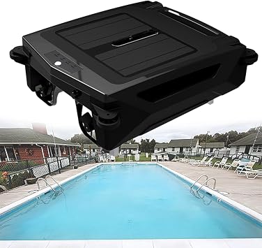 Pool Surface Cleaner Robot with Solar and Rechargeable Dual Mode, Cordless Robotic Pool Cleaner, Smart Pool Skimmer Basket, with Auto-Escape and Auto-Turn