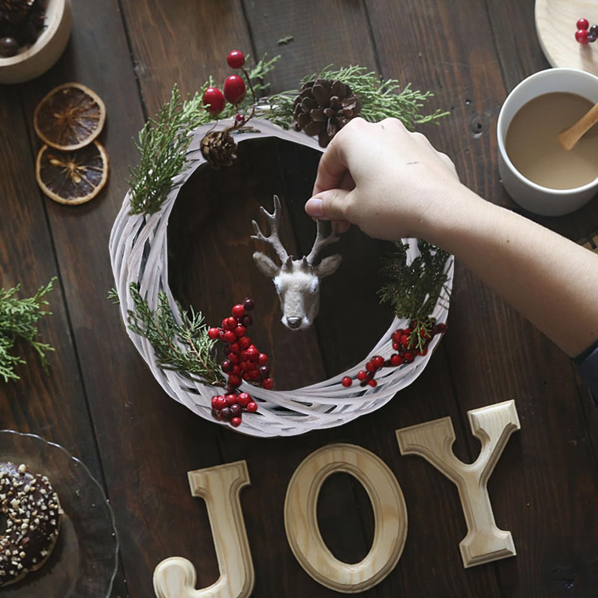 Weiße Rattan Ringkränze 10-30 Cm - Natur Dekoration Für DIY Projekte