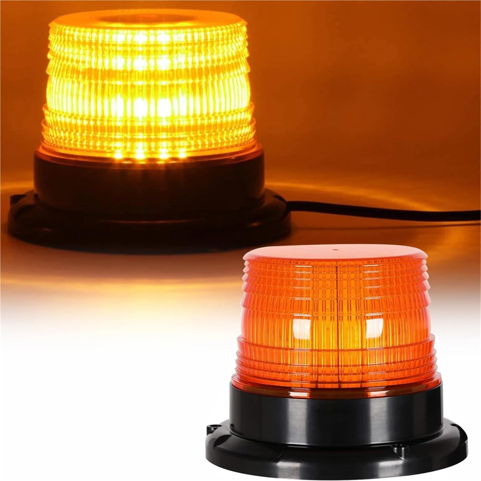 Luz estroboscópica LED amarilla de advertencia for policía, luces intermitentes de emergencia for techo de coche, camión o vehículo, luz de señalización de tráfico, 12V/24V(Red Light)