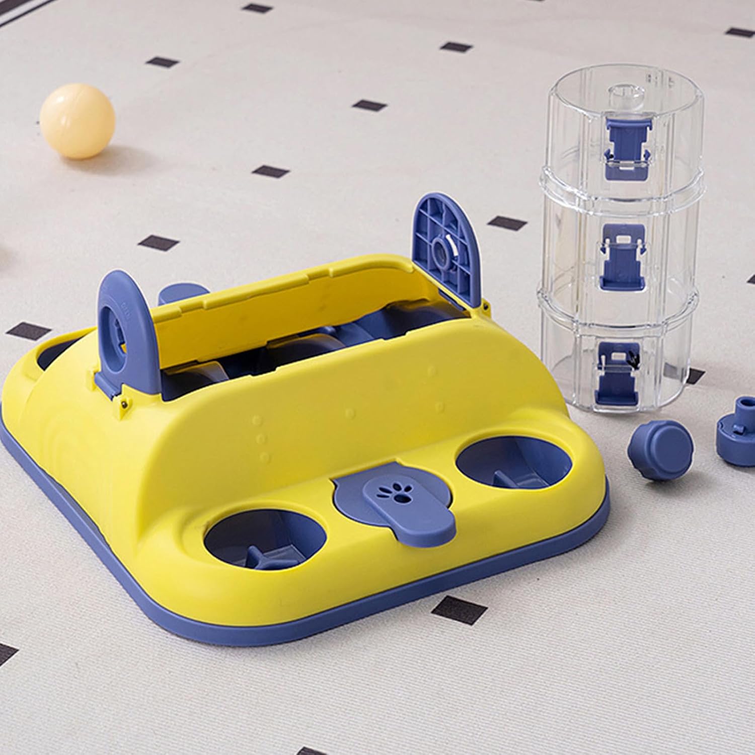 Easy Modular Roller Feeder for Dogs and Cats Reducing and Promoting Weight Management Educational Pet Wheel Feeder