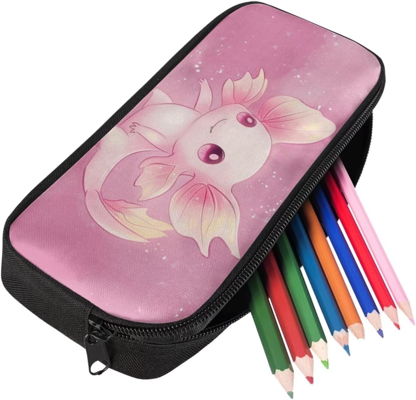 Pink Axolotl Backpack for Girls for School Book Bags for Kids with Lunch Boxes Set Pencil Box Portables Backpacks for Teens Girls for Schools Nurseries Kindergartens