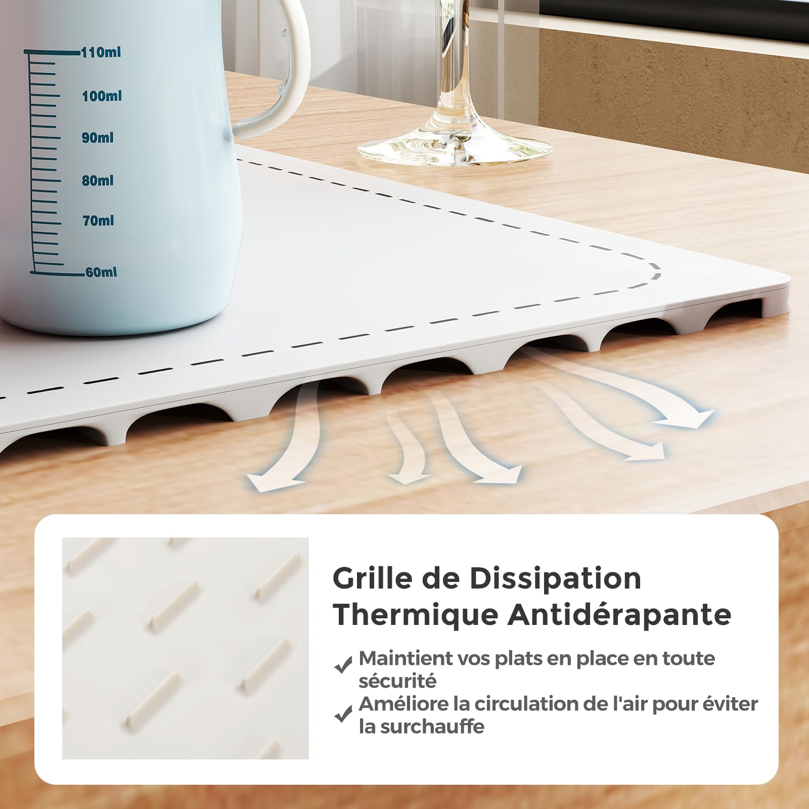 COSTWAY Chauffe Plat Électrique Pliable pour Aliments, Tapis Chauffant avec Température et Minuterie Réglables, Plateau Chauffant en Silicone Enroulable, Contrôle Tactile, pour Fêtes, Buffets (Blanc)