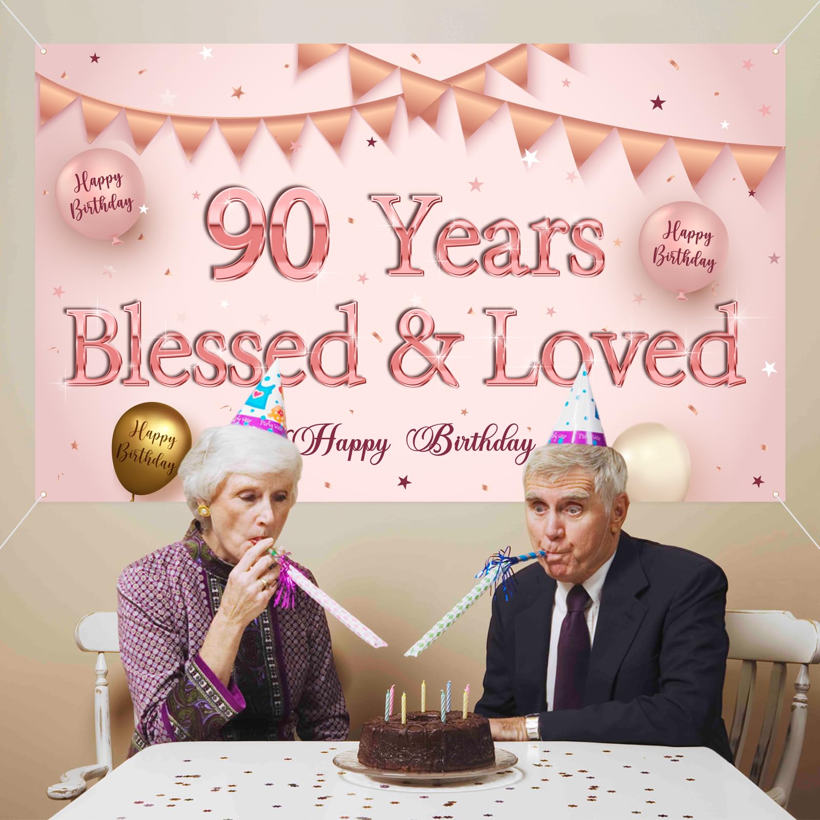 Labakita 90th Birthday Banner – Riesen-Banner 180x110 Cm Für Die Perfekte Geburtstagsdeko