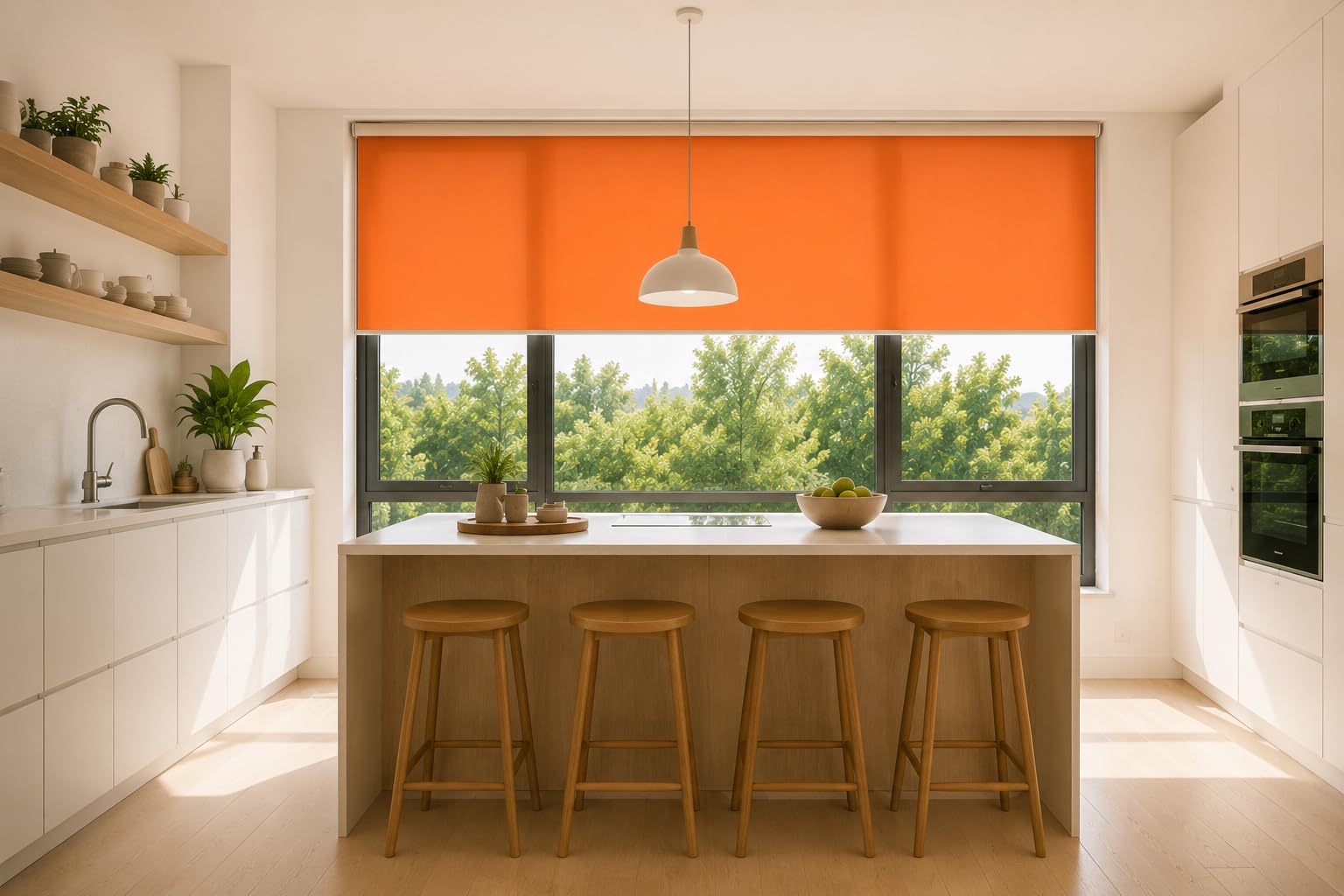 Estoralis Gove Store Enrouleur Tamisant Lisse, Polyester, Orange, 110 x 230 cm