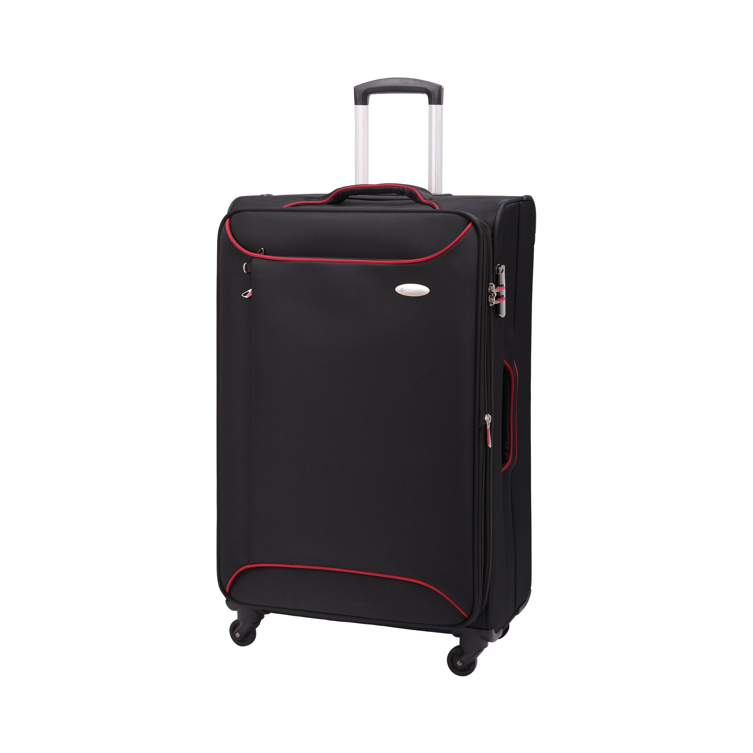 CosmoplastCosmo Featherlite 4W 80 cm Soft Luggage Trolley Case, Black
