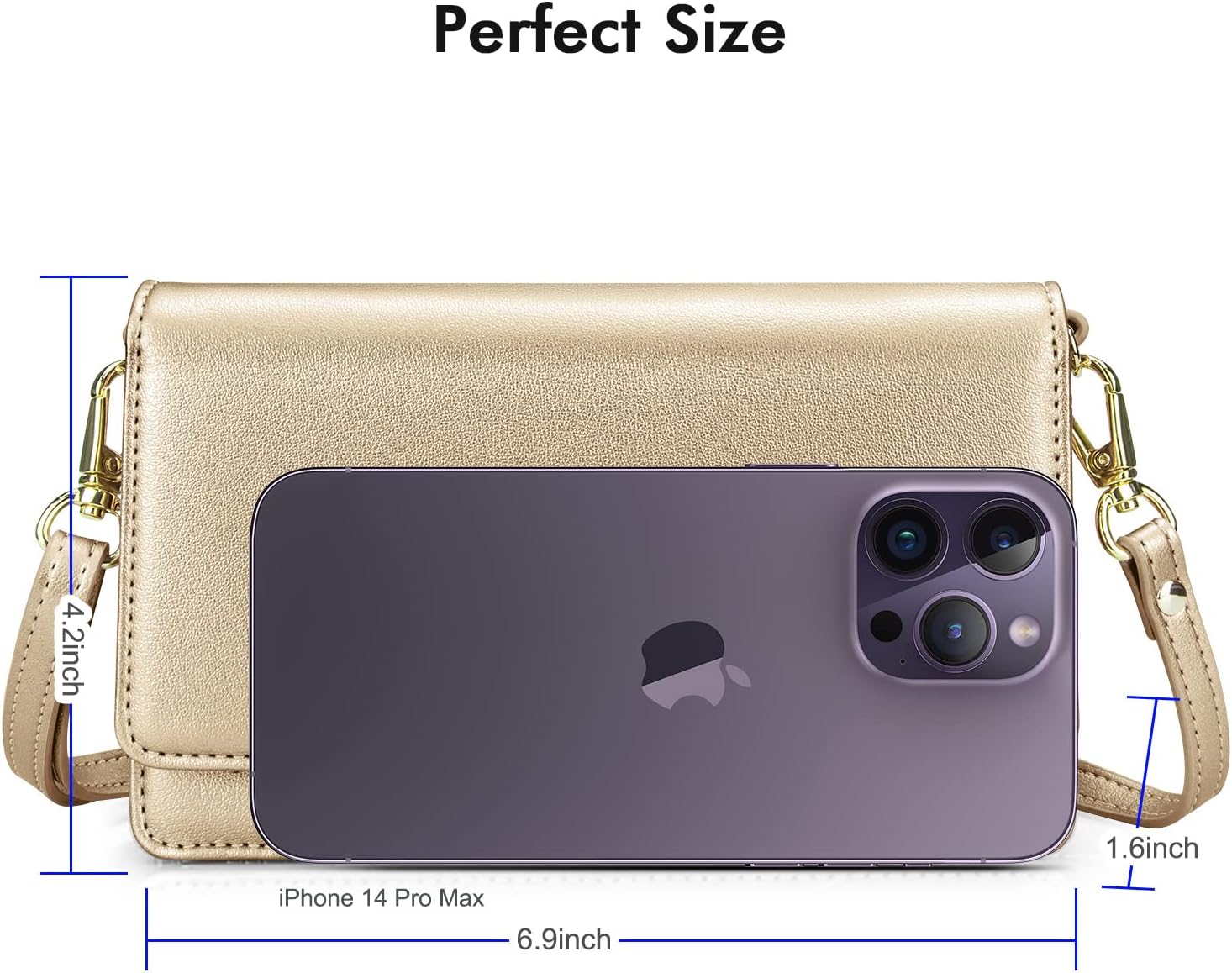 nuoku Crossbody Bag for Women Cellphone Little Purse with Credit Card Slots Lightweight Leather Wristlet Wallet | Cellphone, Little Purse, Lightweight - Image 5