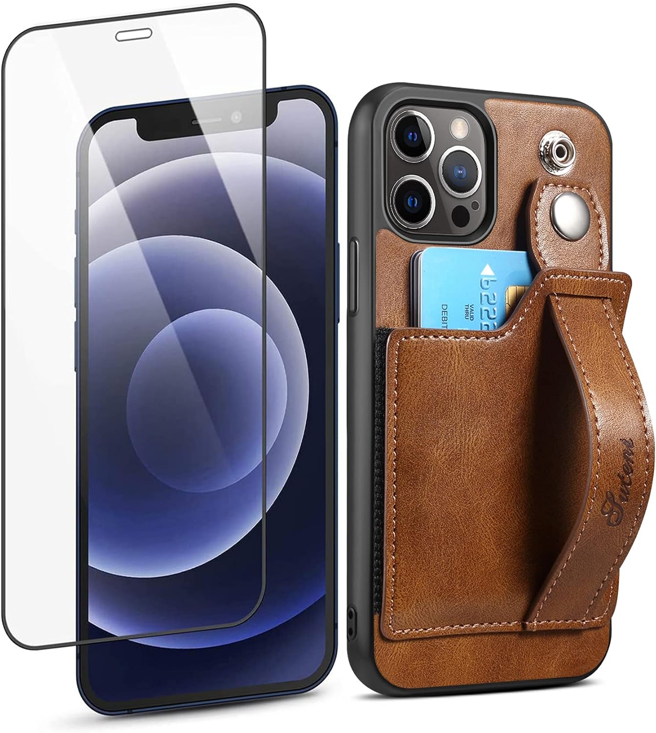 iPhone 12 Case Wallet, iPhone 12 Pro Wallet Case with Card