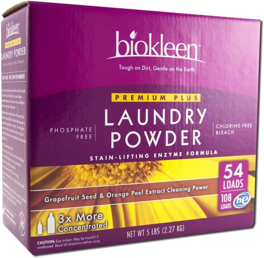 Biokleen Laundry Powder Premium Plus Stain Lifting Enzyme Formula - 5 lbs