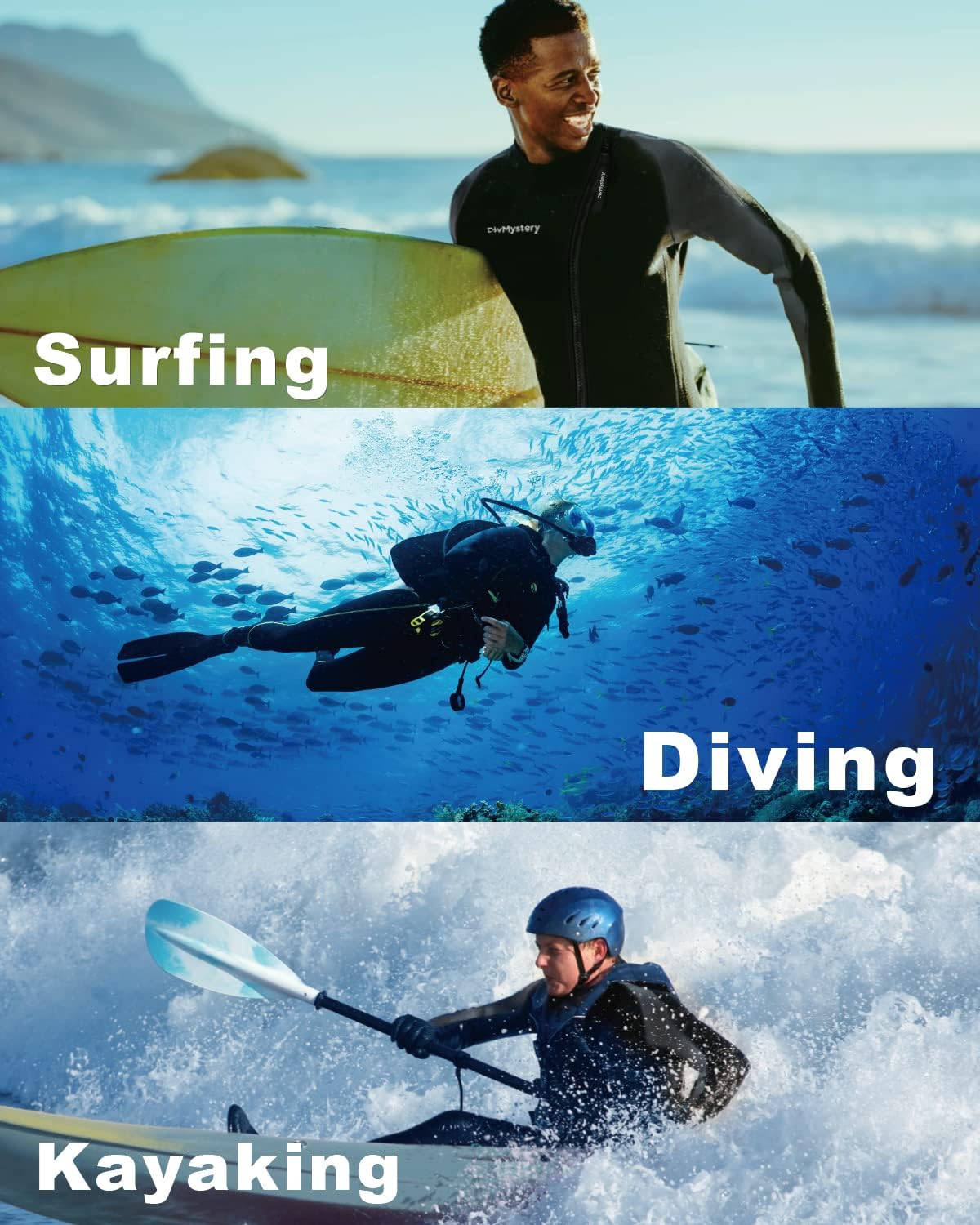 Wetsuits for Men Women Chest Back Front Zip- 3/2mm Shorty Full Body Wet Suits for Men Women, Wetsuit in Cold Water for Surfing Diving Snorkeling Kayaking Paddleboarding Water Sports